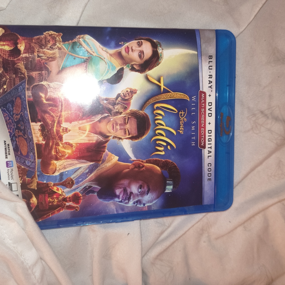 Disney Aladdin Blu-ray with Blue Case